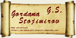 Gordana Stojimirov vizit kartica